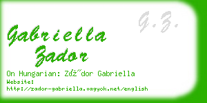 gabriella zador business card